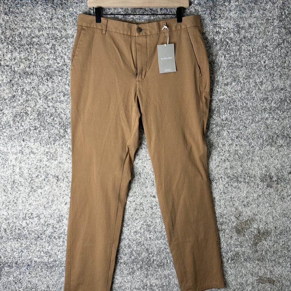 Everlane Pants Mens 35x32‎ Brown Slim Fit Performance Chino Uniform Stretch Tech
